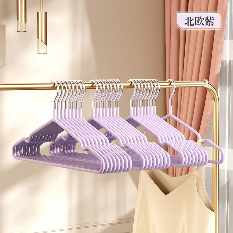 Non-Slip Dipped Plastic Clothes Hanger Clothes Rack Household Thickened Clothes Bracing Seamless Clothes Hanger - Image 1